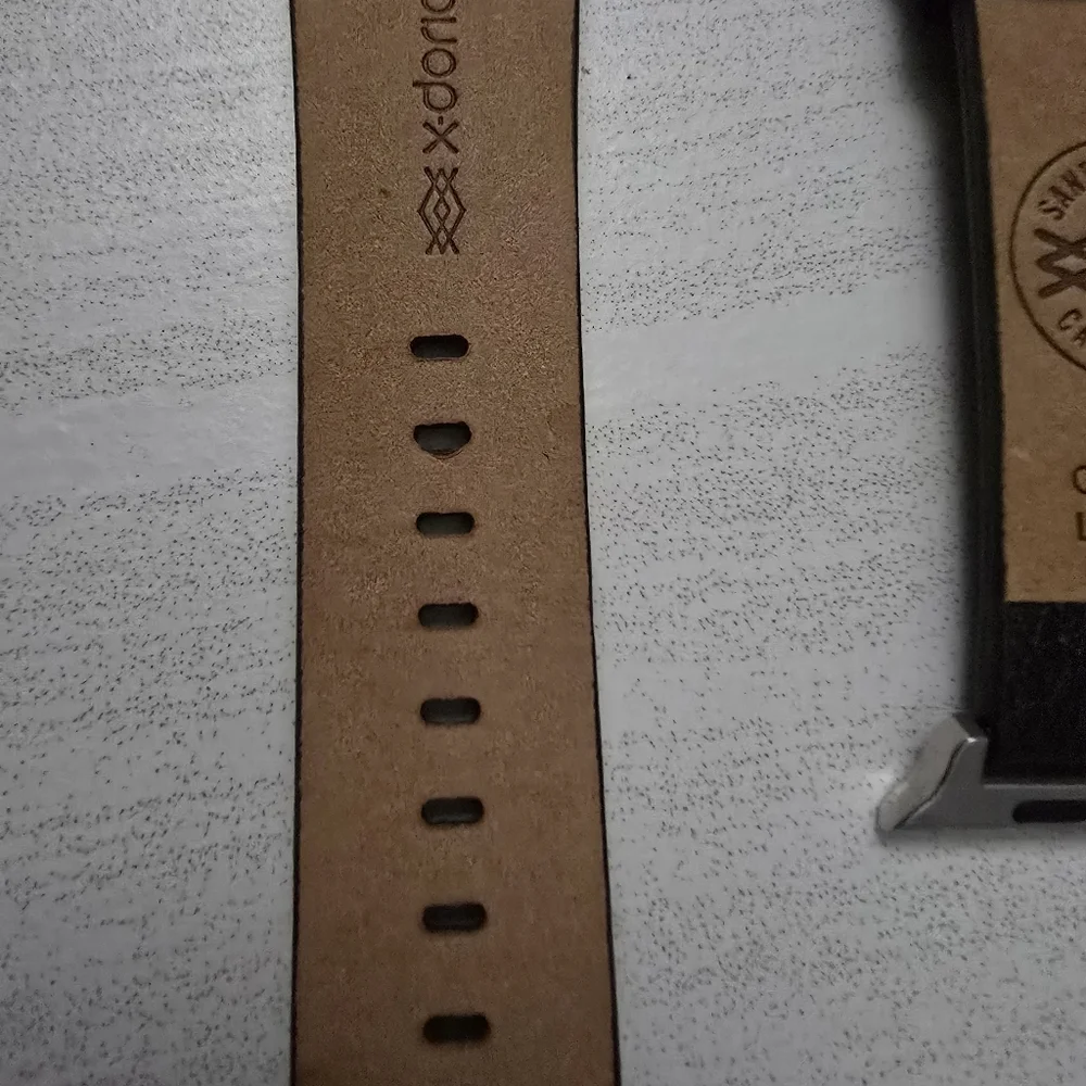 Black Leather Watch Band For an Apple Watch